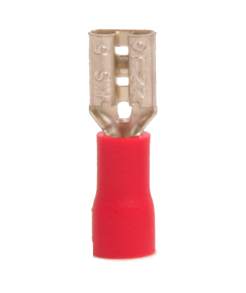 HD20192 22-18 .187 FEMALE TAB VINYL (RED)