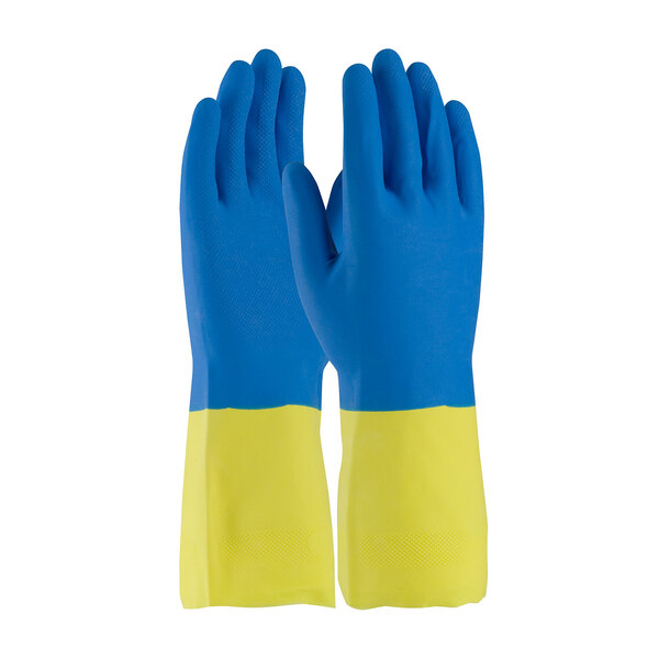 52-3672/XL ASSURANCE UNSUPPORT NEO/LATEX, BL/YWL, 19 MIL, GLOVE