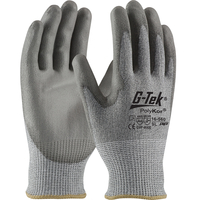G-TEK CR, GRY. HPPE/GLASS 13G SHELL GLOVE, GRY