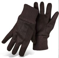 BROWN JERSEY REGULAR WEIGHT GLOVES – L
